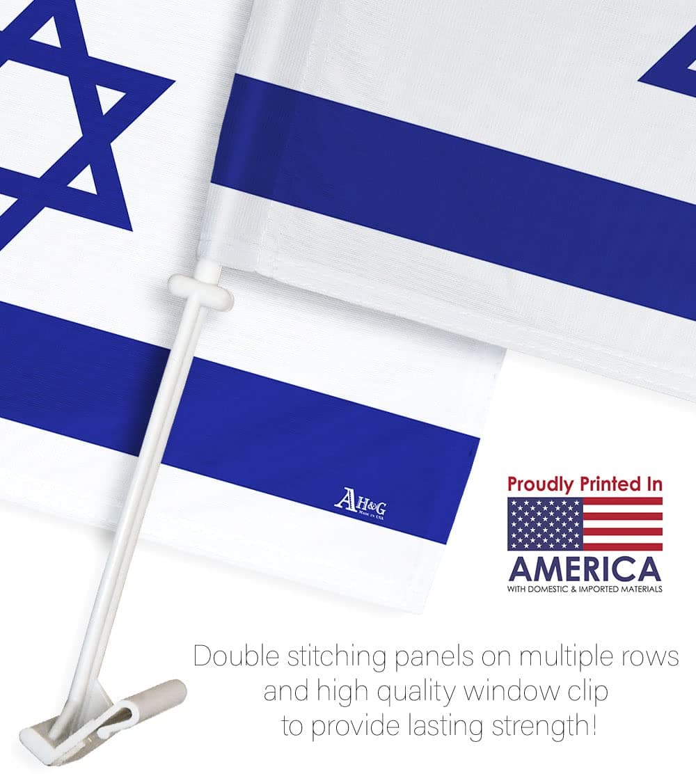 Israeli Flags For Car Window Bandera De Israel Para Carros Pequeña Pary For Jewi - Thumbnail 2