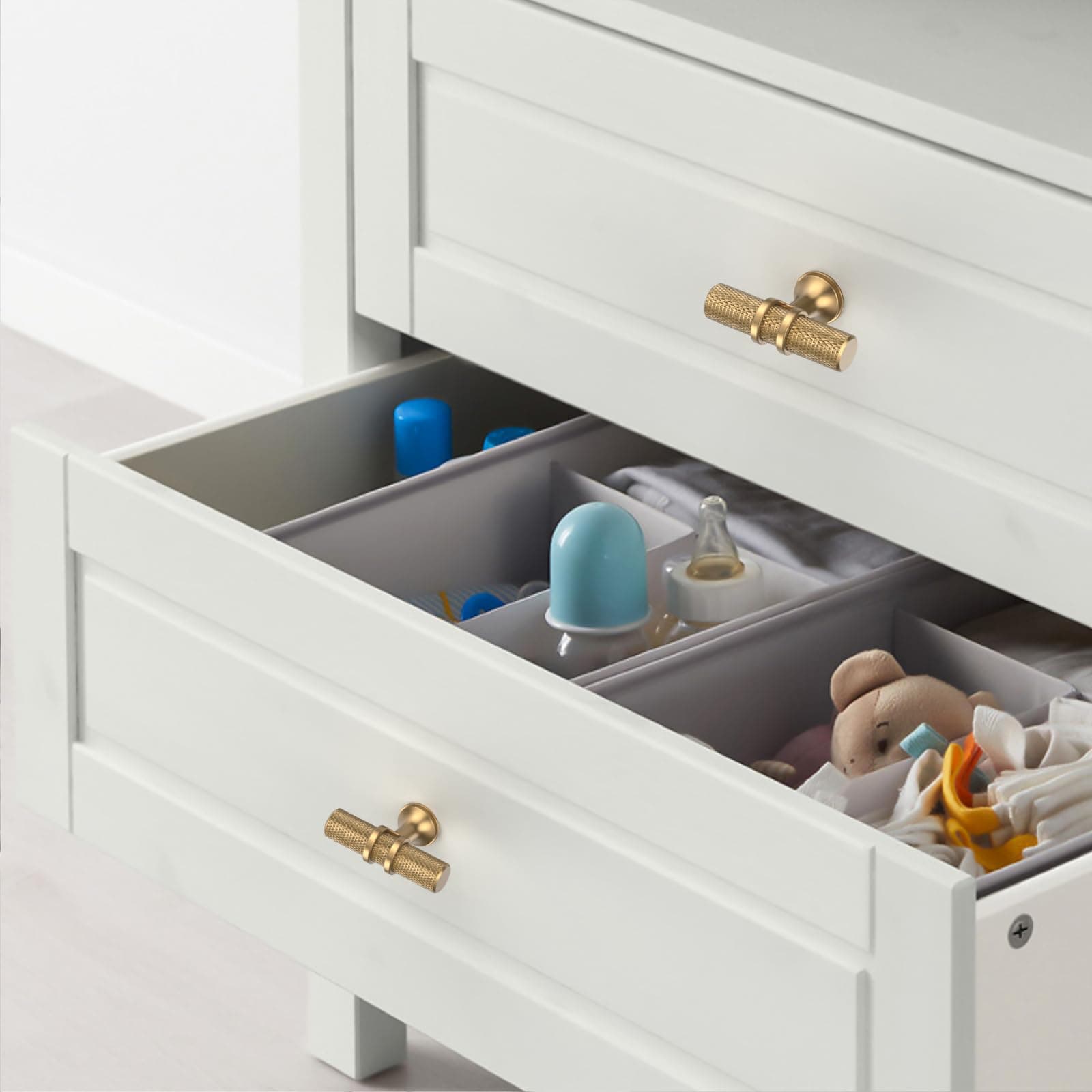 Asidrama 10pk Champagne Bronze Cabinet Knobs Zinc for Dresser Drawers 4451 - Thumbnail 3