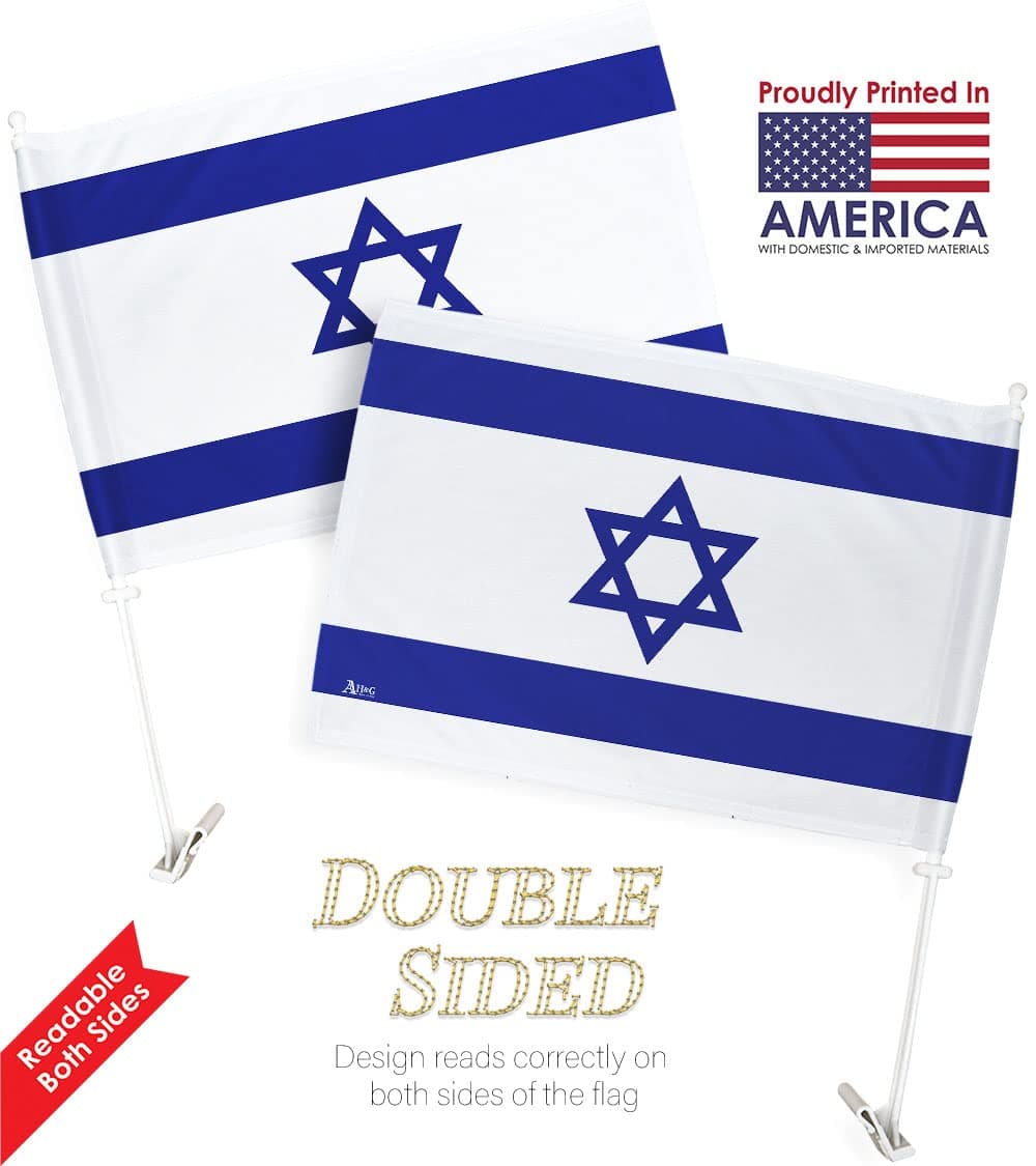 Israeli Flags For Car Window Bandera De Israel Para Carros Pequeña Pary For Jewi - Thumbnail 3