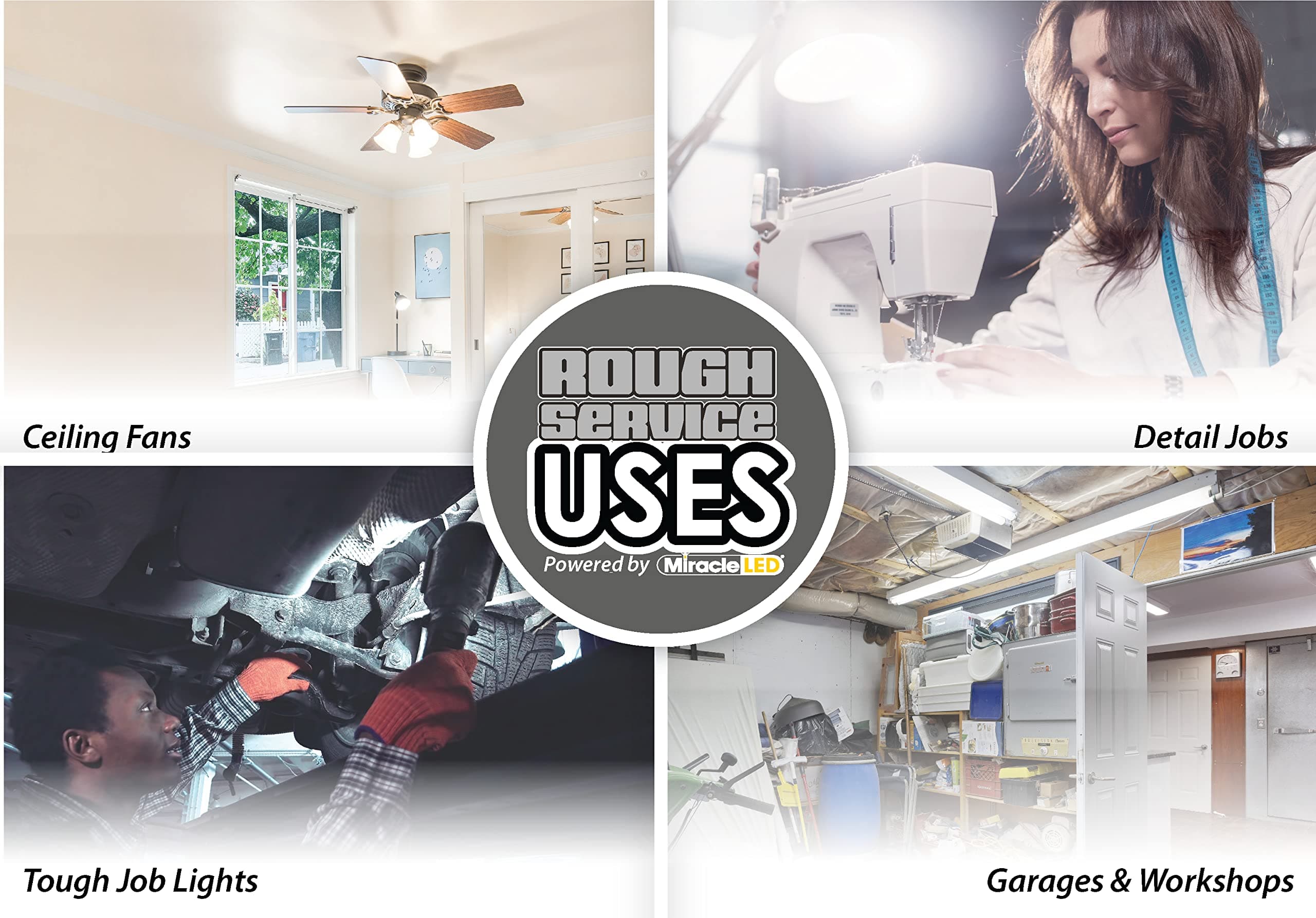 Miracle LED Rough Service 100W Replacement LED Garage Door Bulb, Vibration Resis - Thumbnail 2