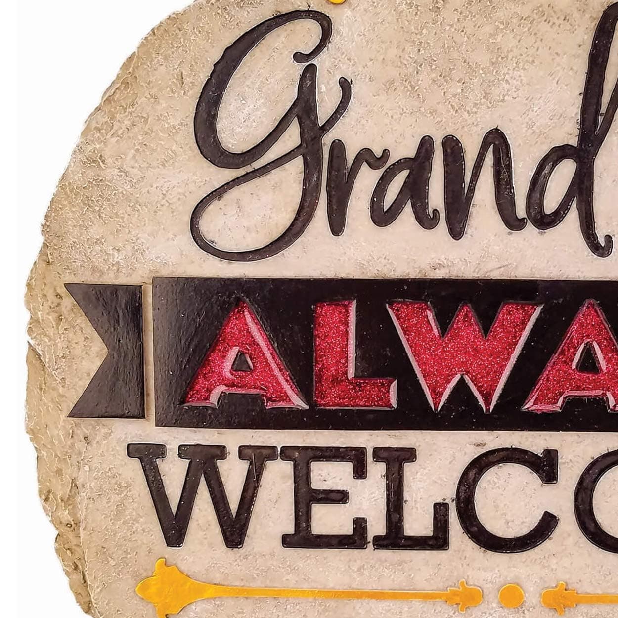 Spoontiques - Garden Décor - Grandkids Welcome Stepping Stone - Decorative Stone - Thumbnail 3