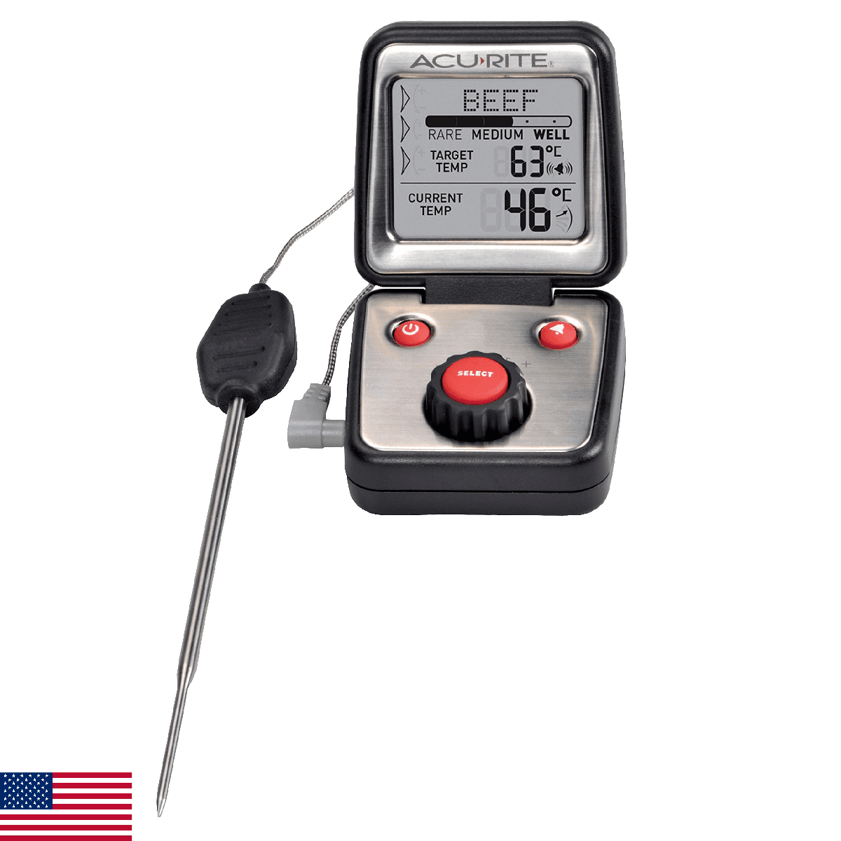 AcuRite 00277 Digital Cook Thermometer,Black - Image 1