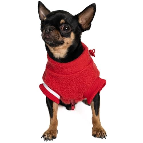 Small Dog Sweater, Fleece Sweater with D-Ring, Perfect for Chihuahua & Yorkie, W - Thumbnail 2