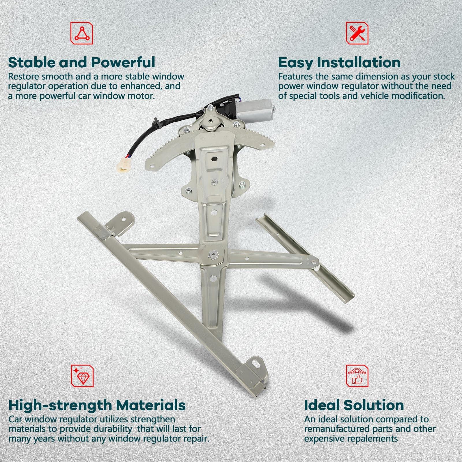 FINDAUTO Power Window Regulator Front Left Side fit for 2003 2004 2005 2006 for - Thumbnail 2
