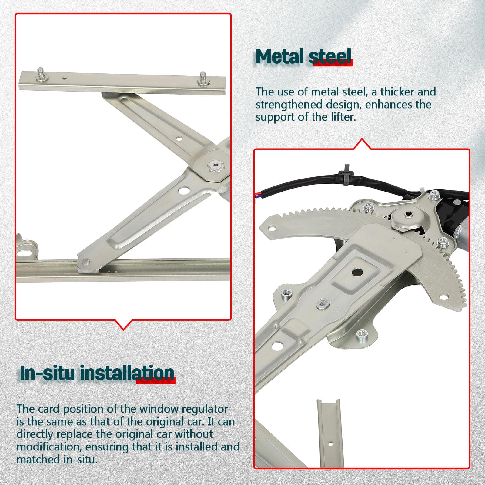 FINDAUTO Power Window Regulator Front Left Side fit for 2003 2004 2005 2006 for - Thumbnail 4