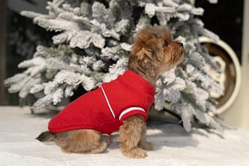Small Dog Sweater, Fleece Sweater with D-Ring, Perfect for Chihuahua & Yorkie, W - Thumbnail 3