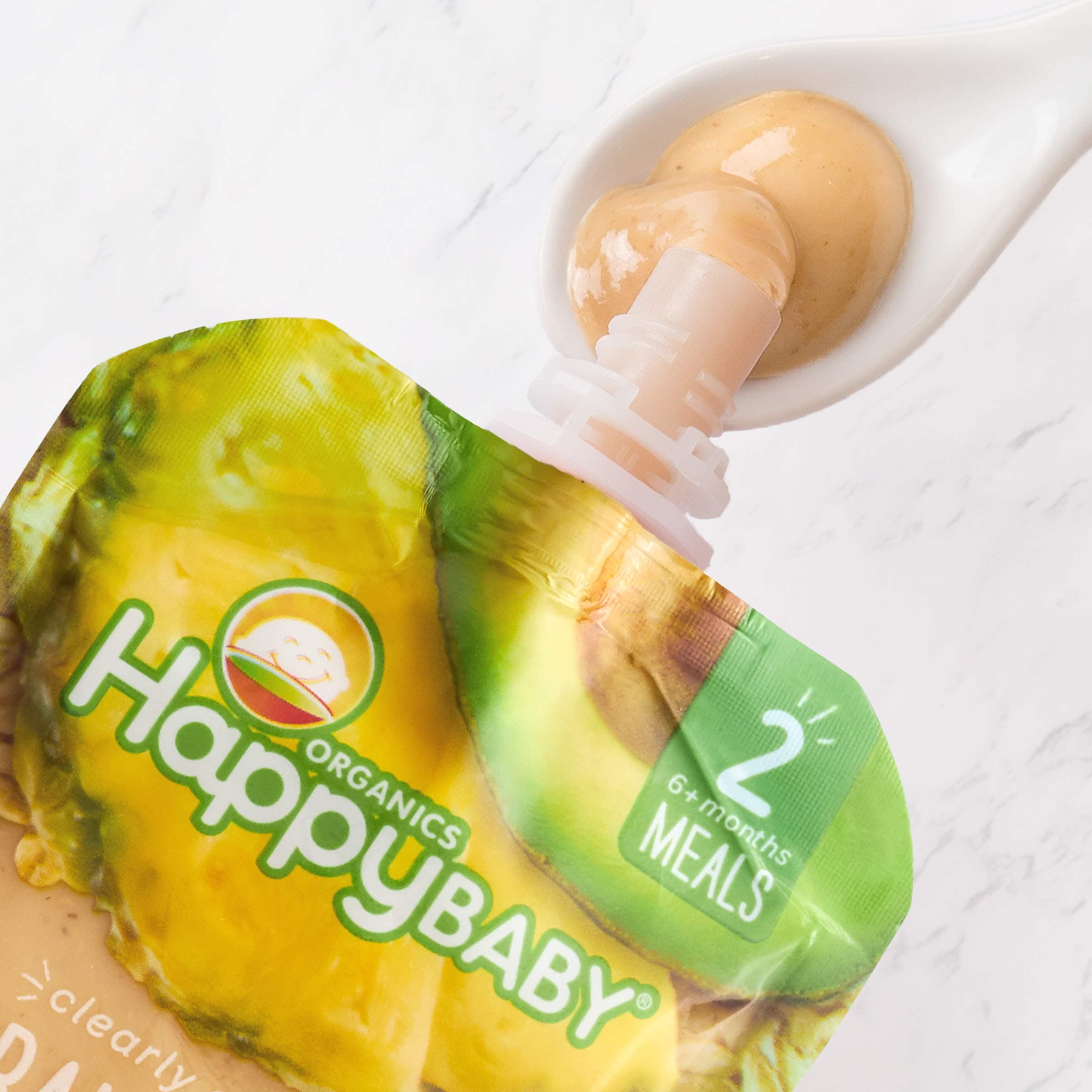 Happy Baby Organics Clearly Crafted Stage 2 Baby Food Bananas, Pineapples, Avoca - Thumbnail 5