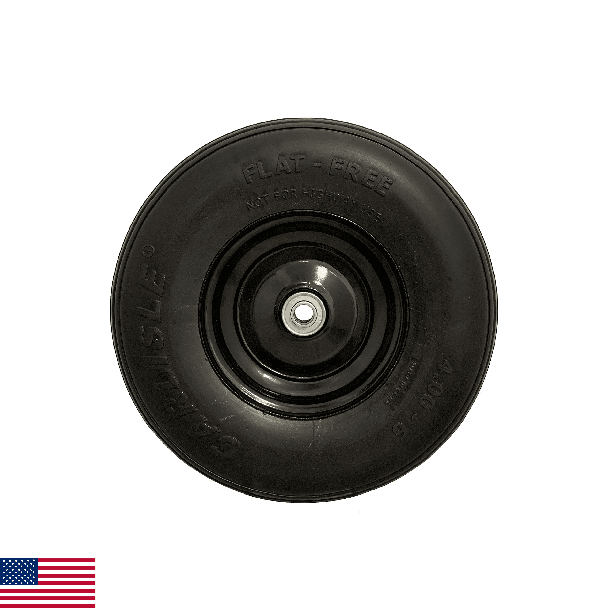 Easy Fit 4.00-6 Flat-Free Wheel Assembly for Residential Wheelbarrow - Image 1