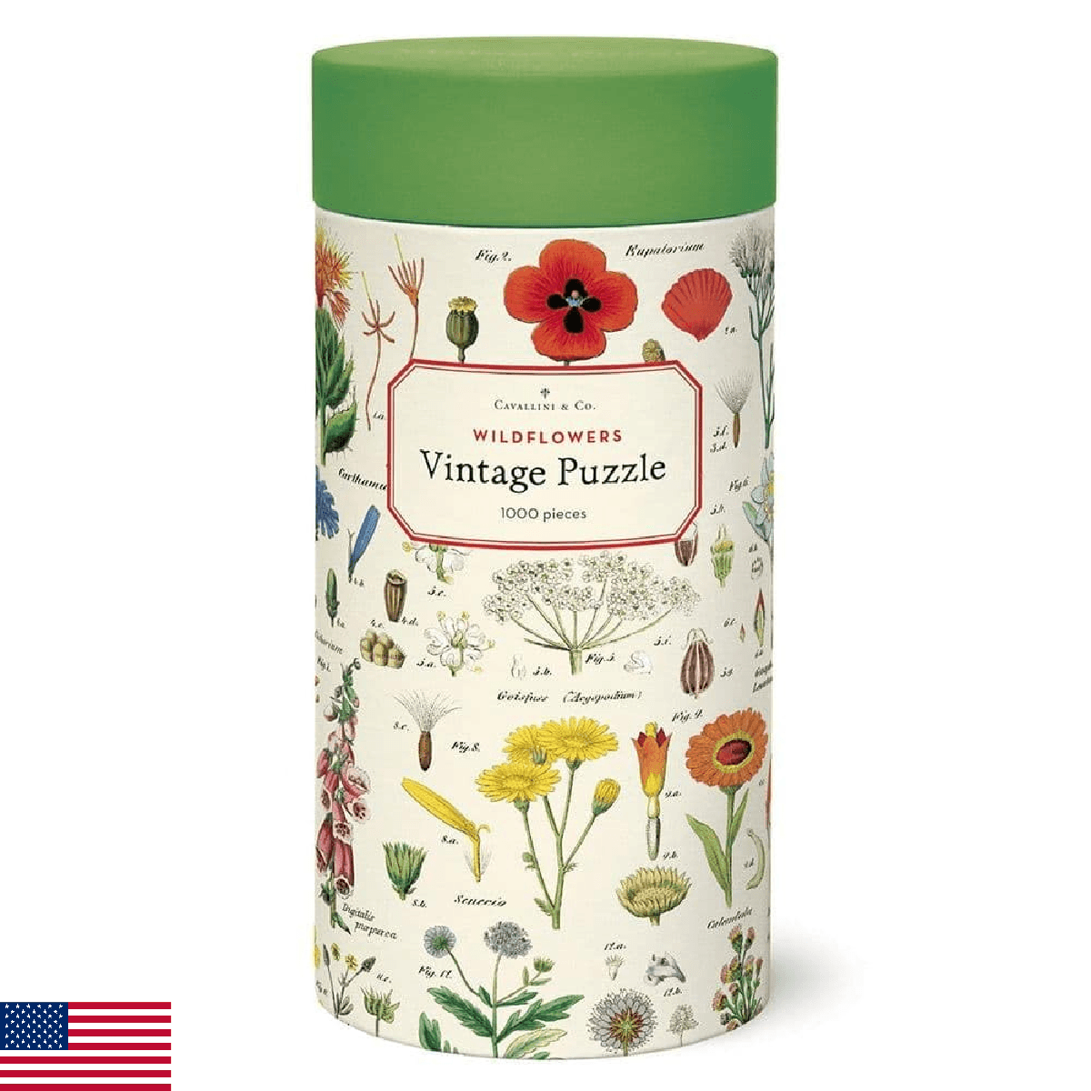 Cavallini 1000 Piece Puzzle Wildflowers - Image 1