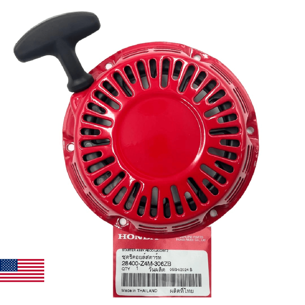 KINDZA Genuine Recoil Starter Honda GX120 GX160 GX200 Rewind Replacement Part - Image 1