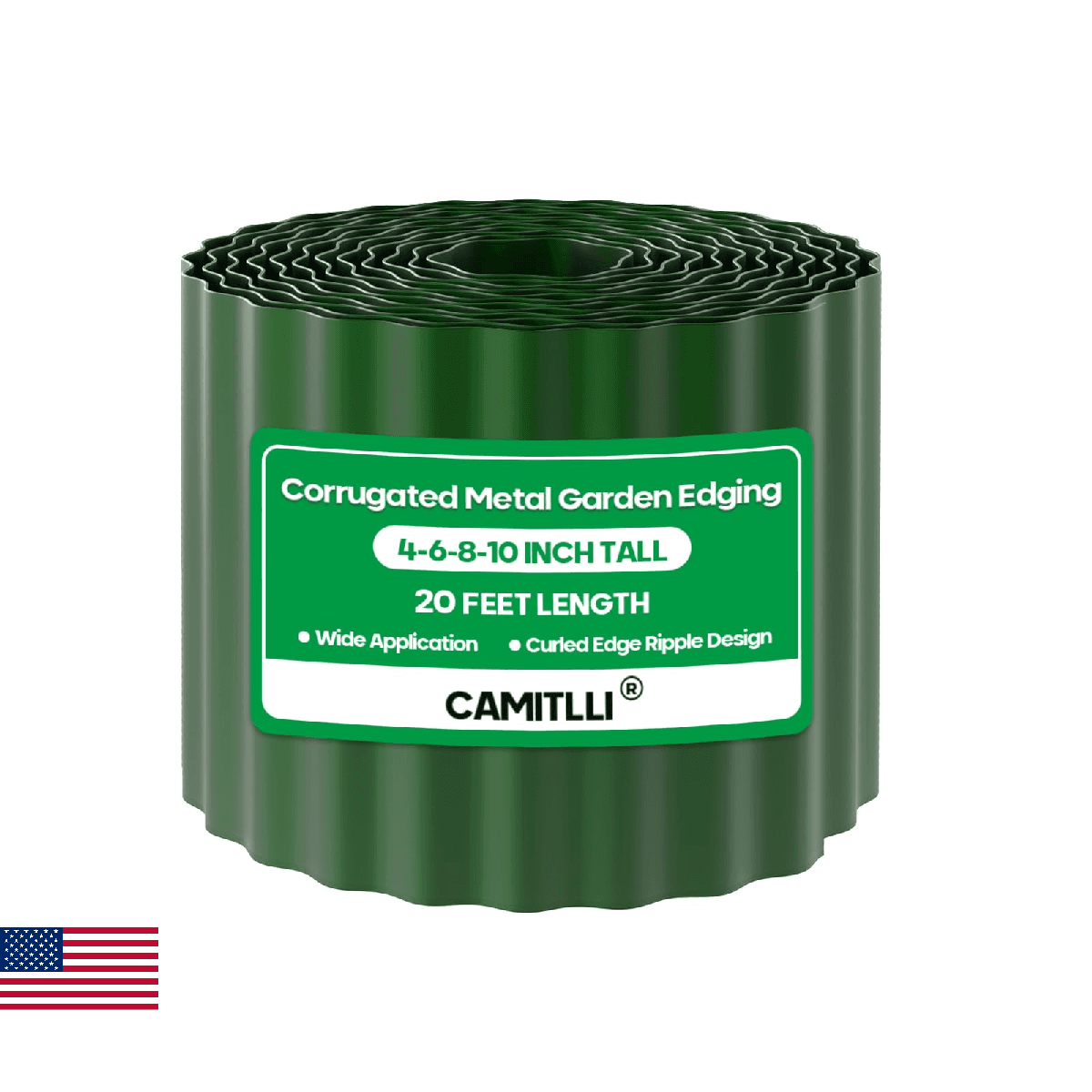 Camitlli Corrugated Metal Garden Edging, Sturdy Tall Landscape Edging Borders, P - Image 1