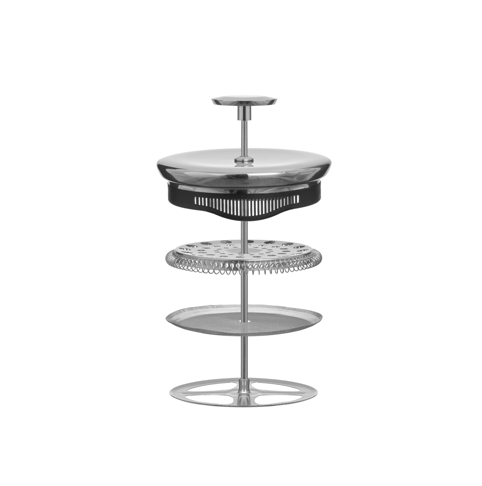 JoyJolt Fluted French Press Coffee and Tea Maker Set, 33.8oz Stainless Steel Pre - Thumbnail 3