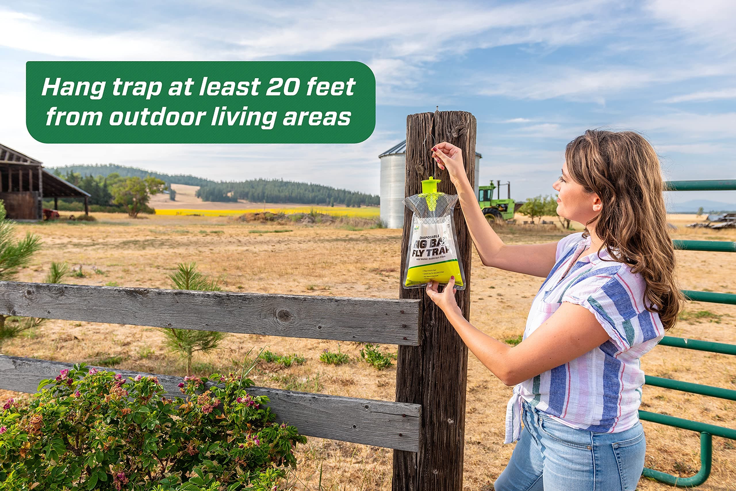 RESCUE! Big Bag Fly Trap, 4-Pack, Disposable Outdoor Fly Control - Thumbnail 5