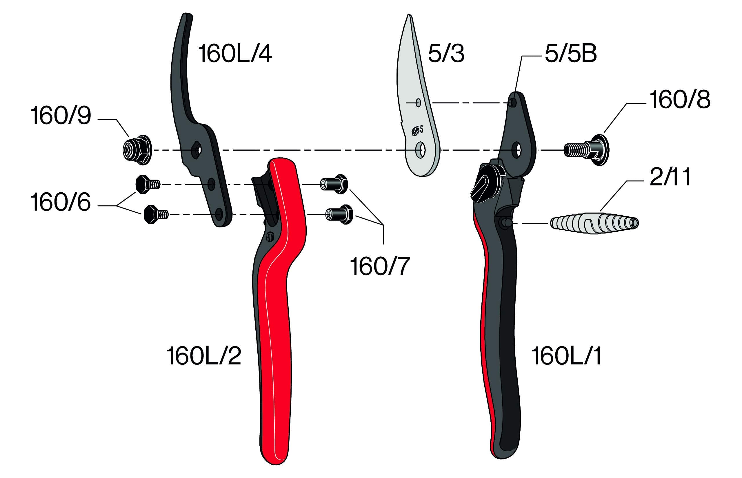 FELCO 160L Pruning Shears – 8.9" Lightweight Swiss-Made Garden Clippers for Larg - Thumbnail 6