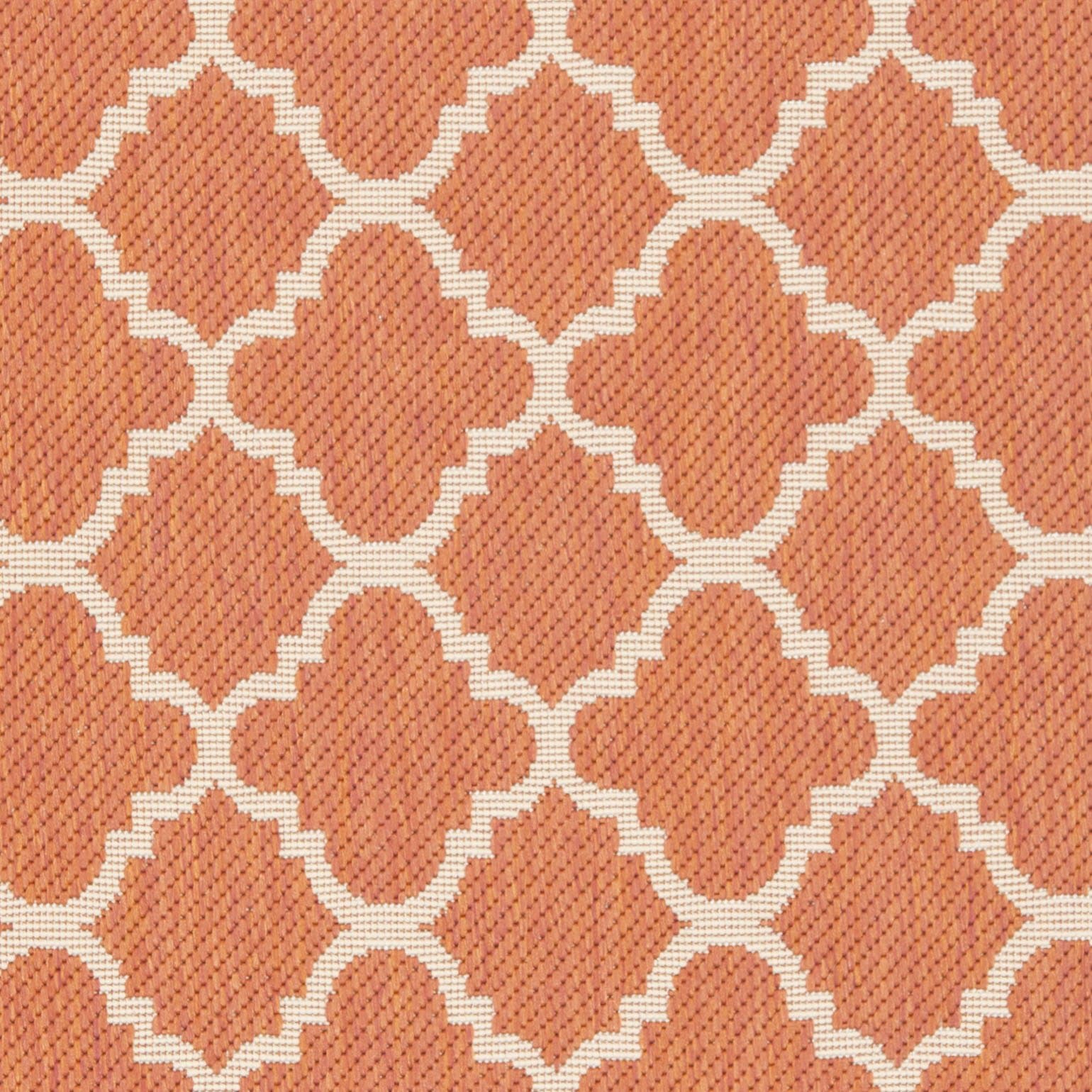 SAFAVIEH Washable Rug Outdoor Courtyard Collection - 2'7" x 5', Terracotta & Bon - Thumbnail 7
