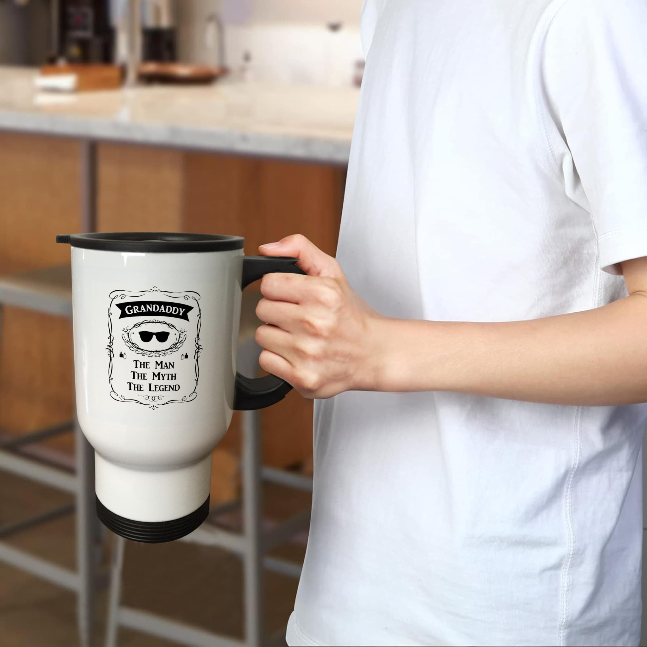 3dRose "Grandaddy The Man The Myth The Legend Cool Grandpa Grandfather Gift Stai - Thumbnail 2