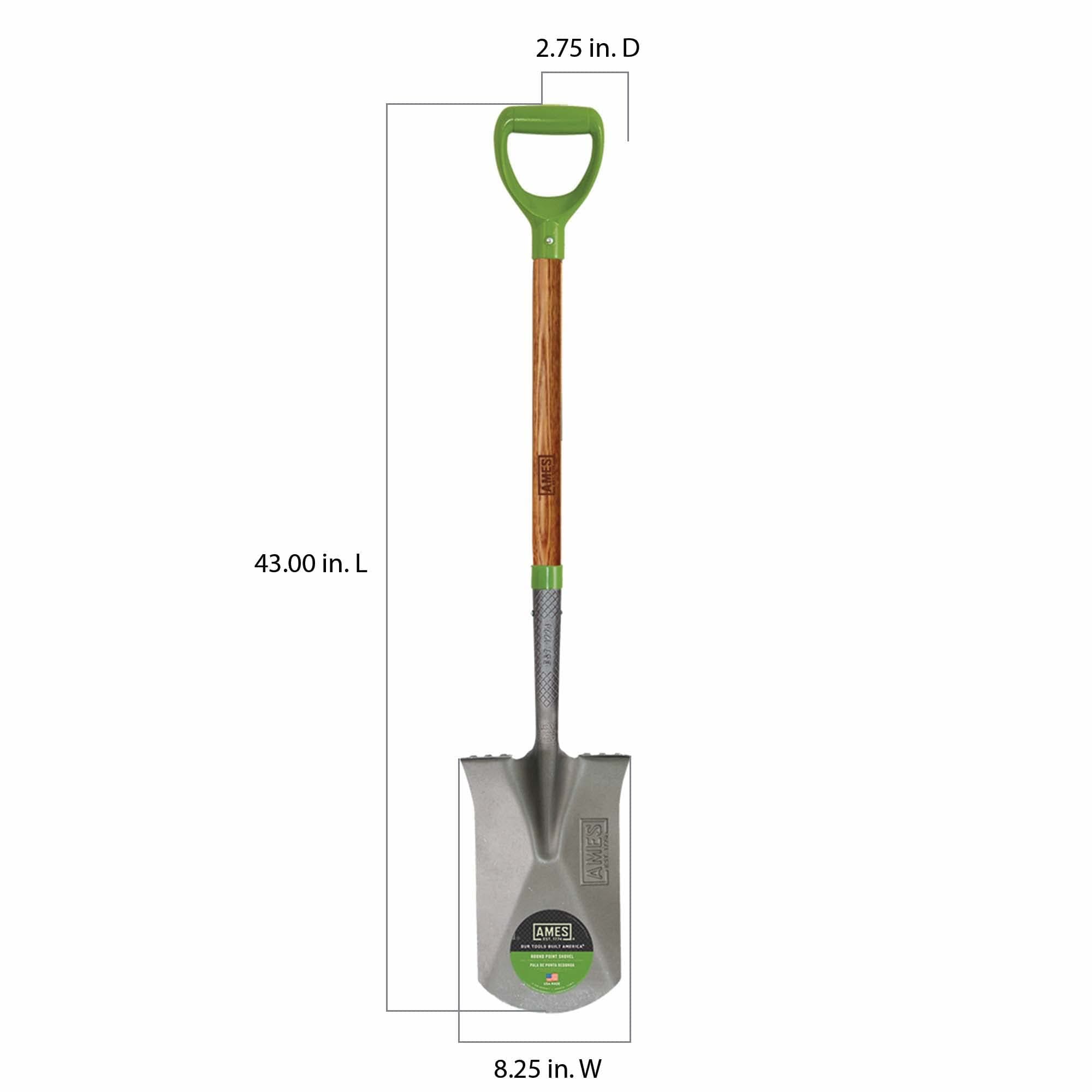 AMES 2593800 Tempered Steel Garden Spade with Hardwood Handle and D-Grip, 43-Inc - Thumbnail 2