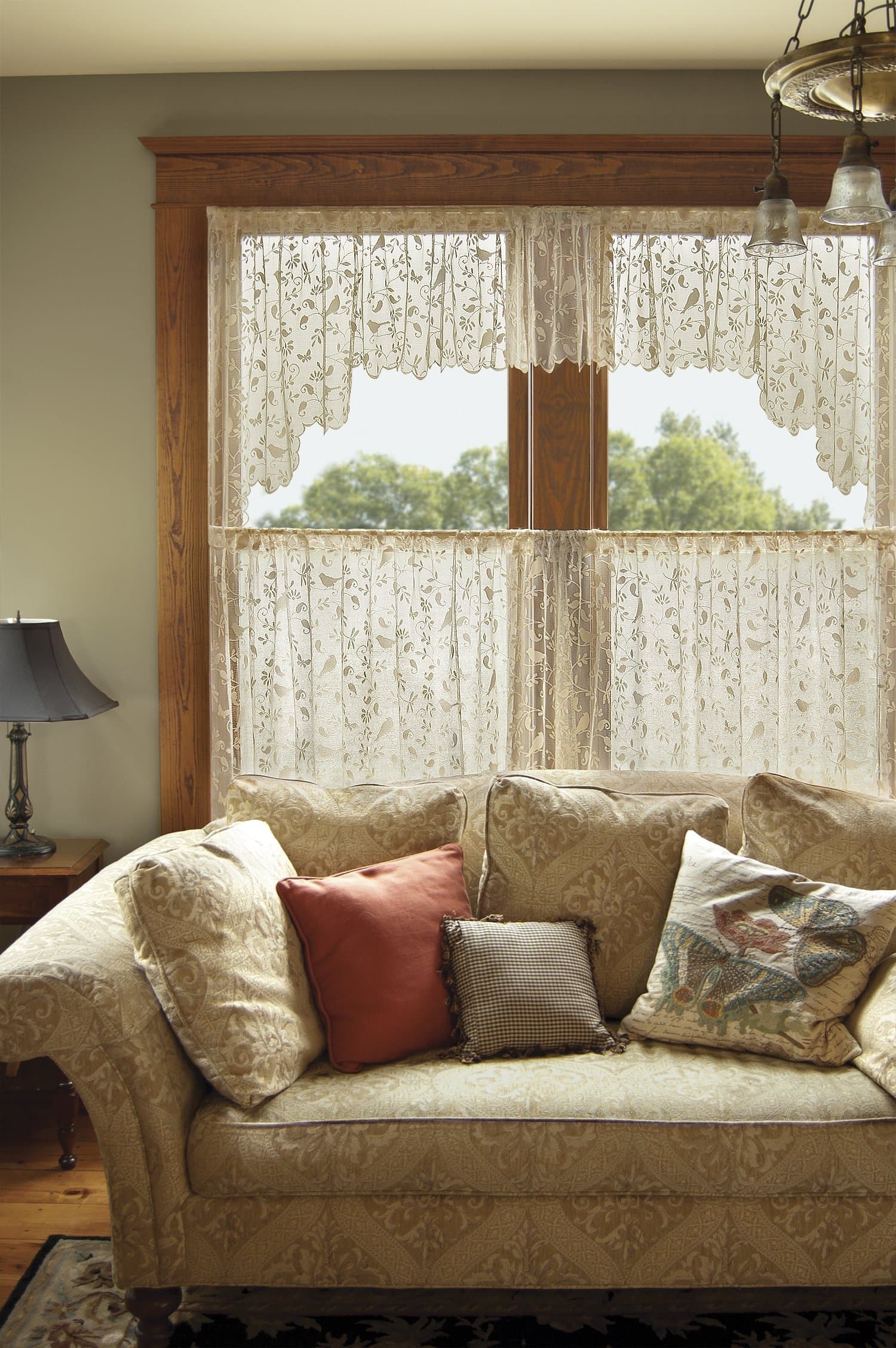 Heritage Lace Bristol Garden Tier, 60" W x 30" L Cafè - Thumbnail 2