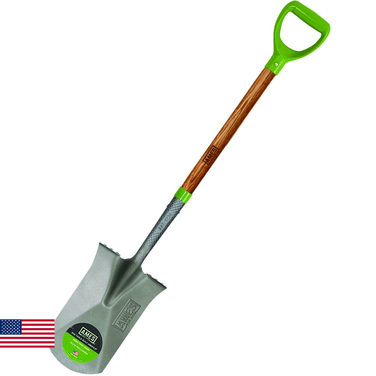 AMES 2593800 Tempered Steel Garden Spade with Hardwood Handle and D-Grip, 43-Inc - Image 1