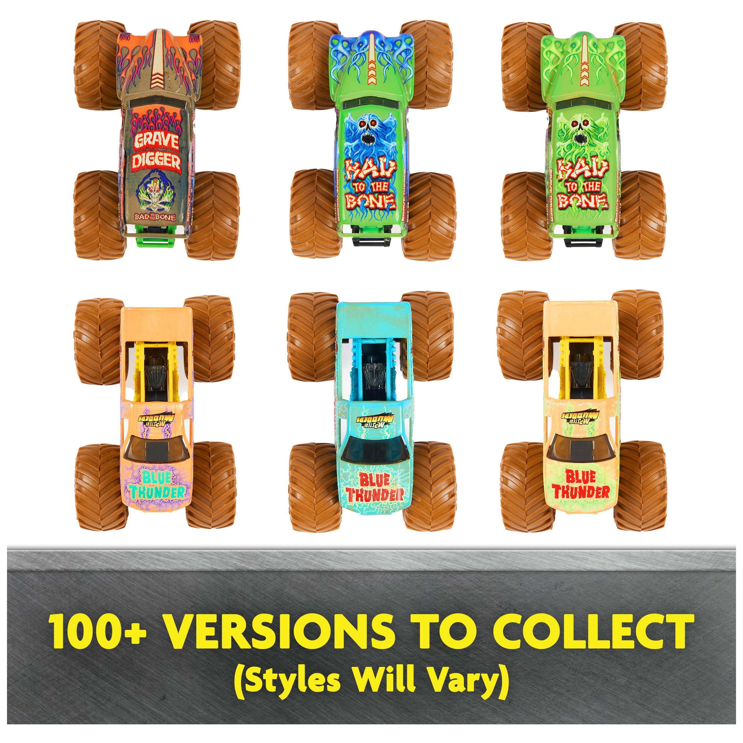 Monster Jam, Mystery Mudders 2-Pack Monster Trucks, Official 1:64 Die-Cast Vehic - Thumbnail 3