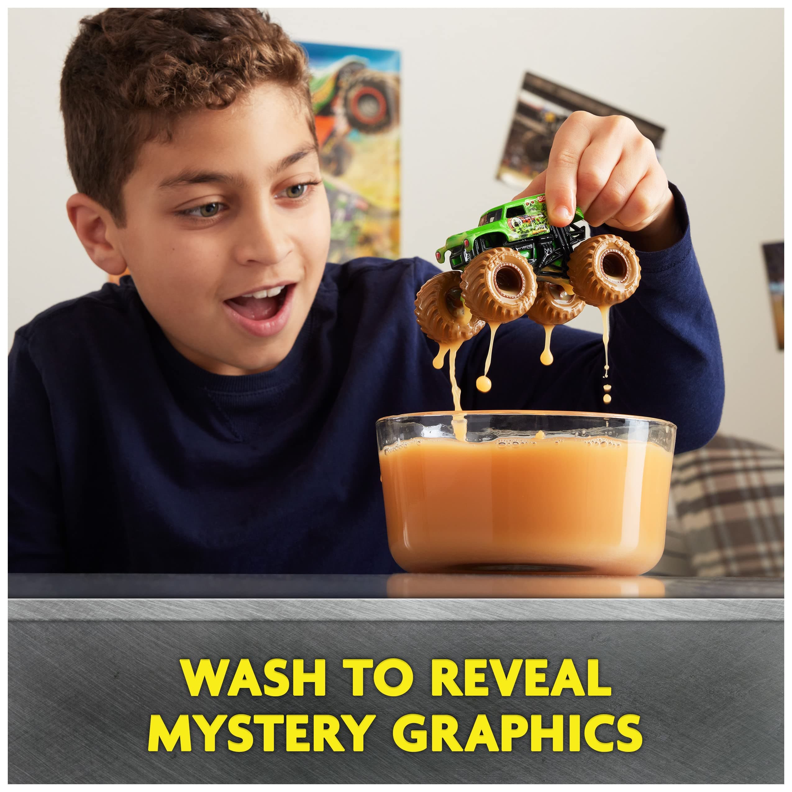 Monster Jam, Mystery Mudders 2-Pack Monster Trucks, Official 1:64 Die-Cast Vehic - Thumbnail 2