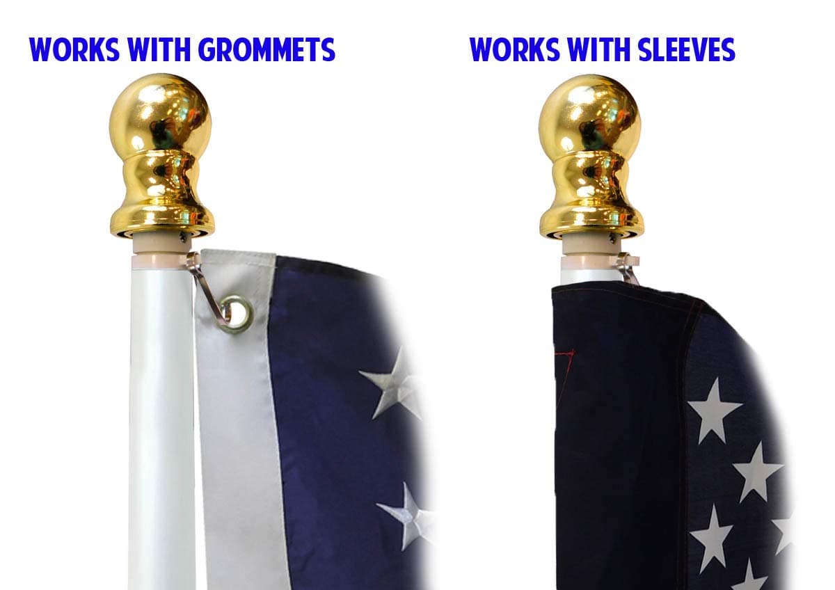 Flags Importer 6ft Spinning Flag Pole with Sealed Bearing System, Upper and Lowe - Thumbnail 4