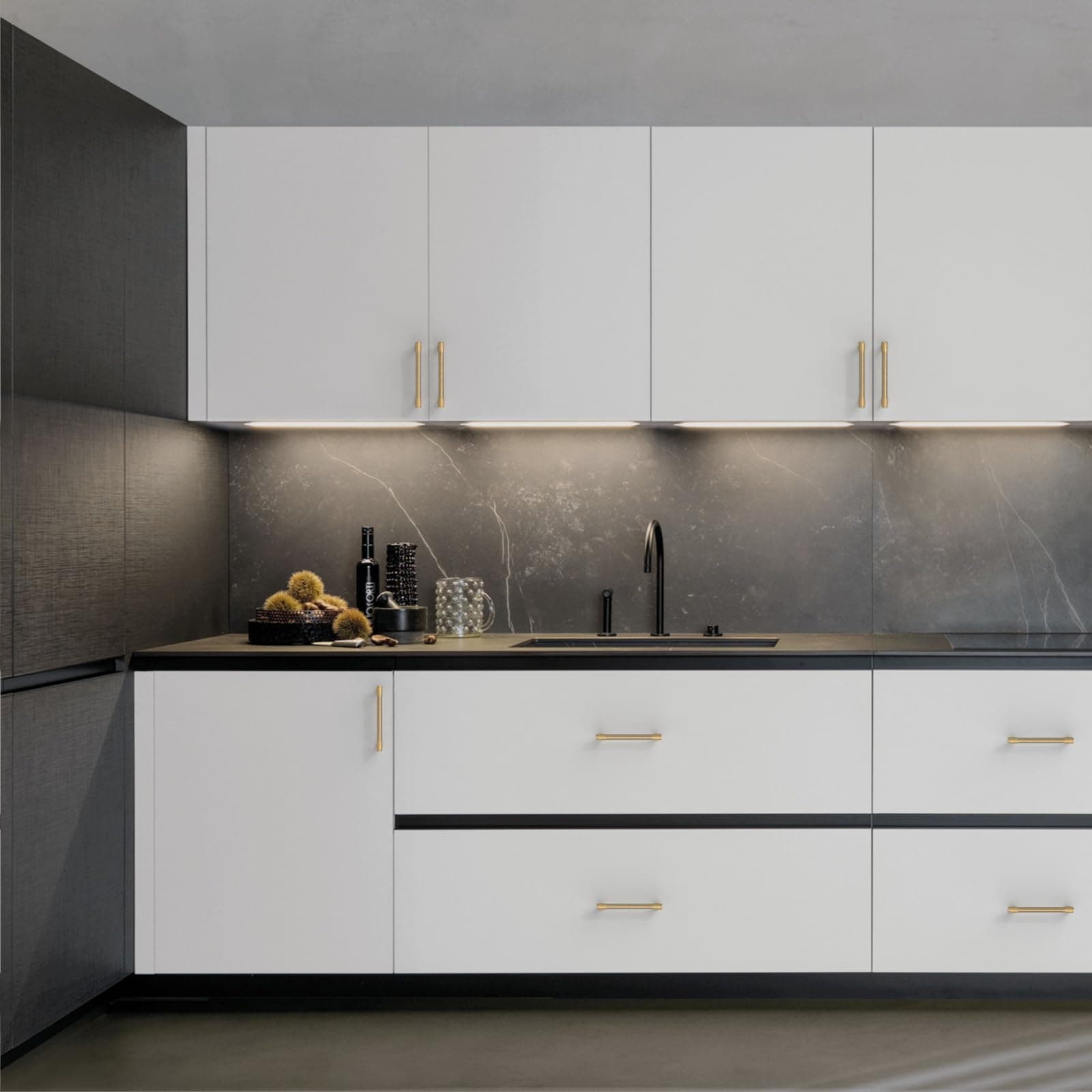 Coinkoly 10 Pack 3.75"(96mm) Champagne Bronze Cabinet Pulls Knurled Kitchen Cabi - Thumbnail 5