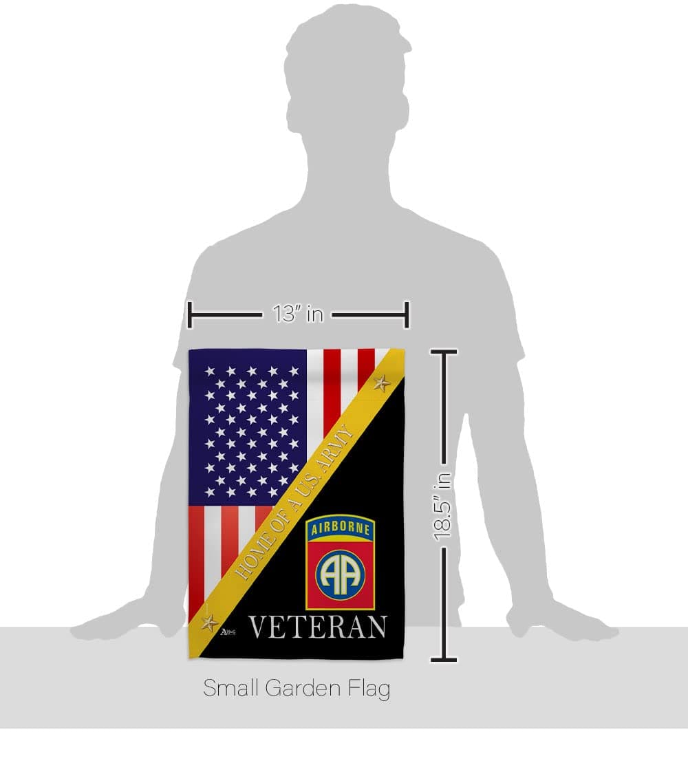 Home of 82nd Airborne Garden Flag - Set with Stand Armed Forces Army Rangers Uni - Thumbnail 2