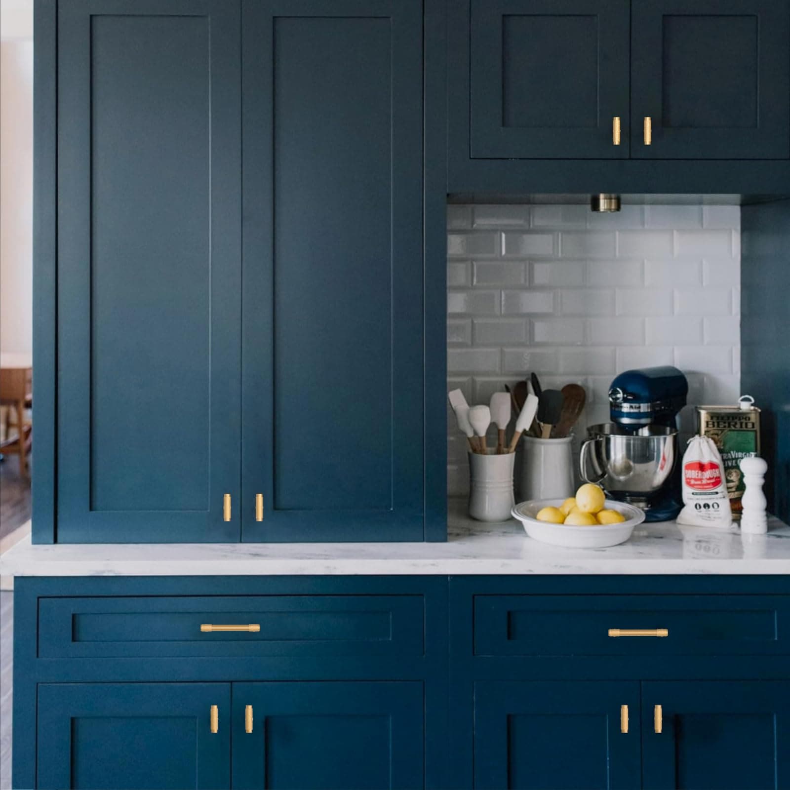 Coinkoly 10 Pack 3.75"(96mm) Champagne Bronze Cabinet Pulls Knurled Kitchen Cabi - Thumbnail 4