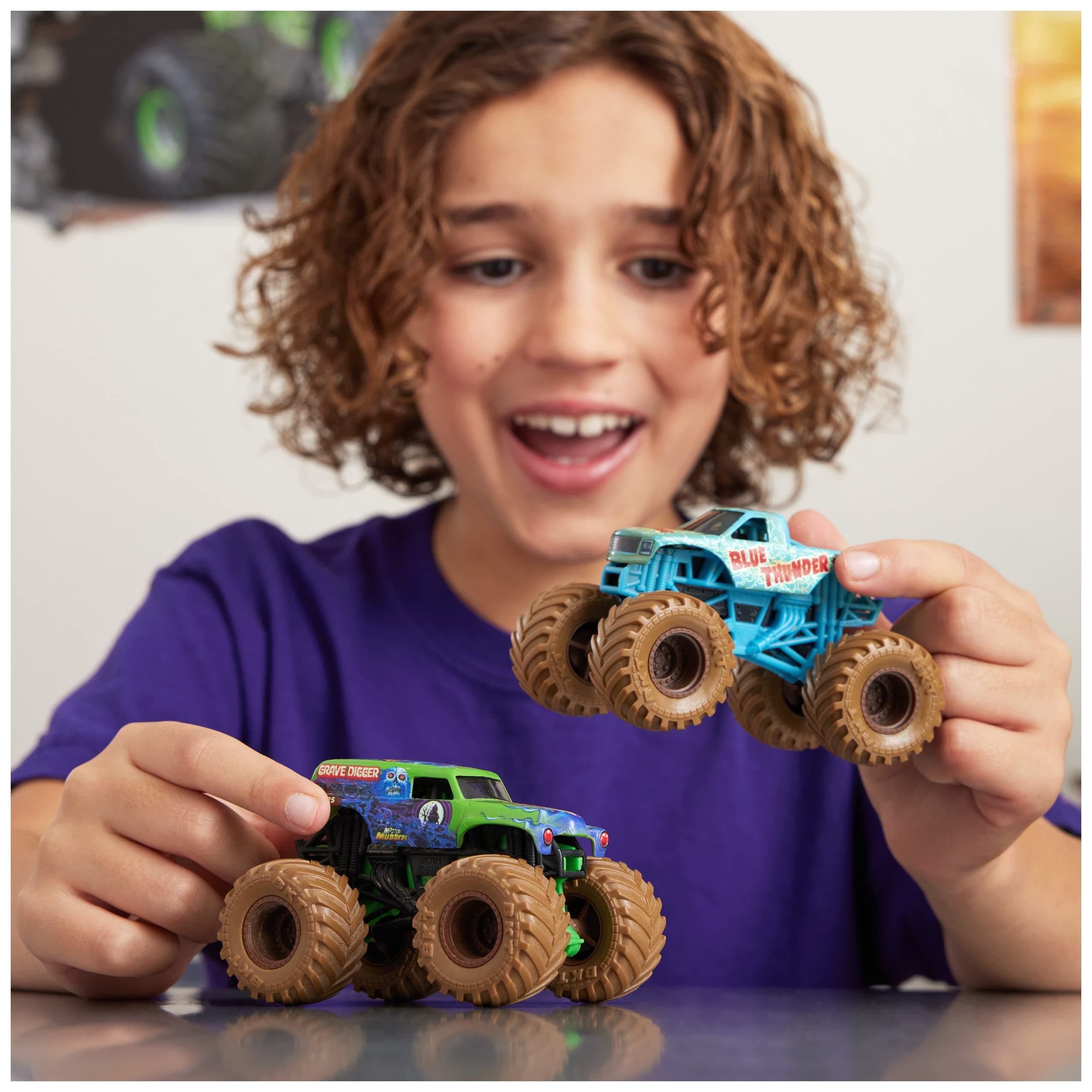 Monster Jam, Mystery Mudders 2-Pack Monster Trucks, Official 1:64 Die-Cast Vehic - Thumbnail 8