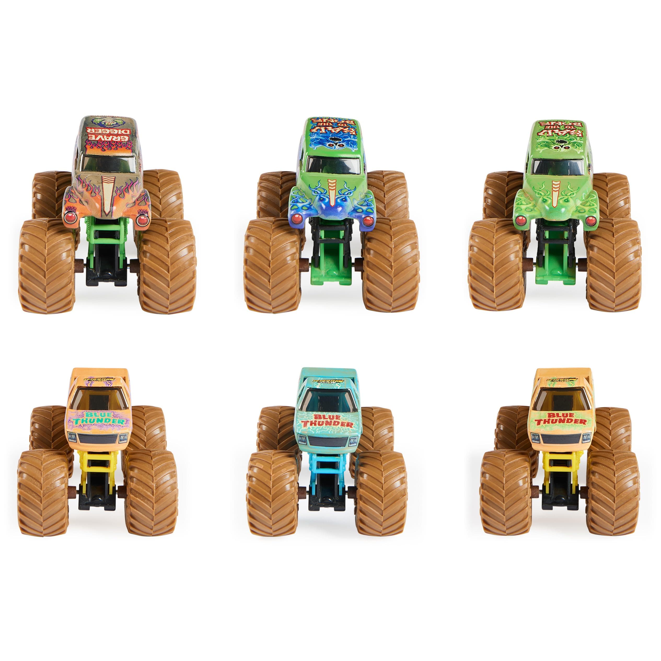 Monster Jam, Mystery Mudders 2-Pack Monster Trucks, Official 1:64 Die-Cast Vehic - Thumbnail 9