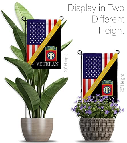 Home of 82nd Airborne Garden Flag - Set with Stand Armed Forces Army Rangers Uni - Thumbnail 11
