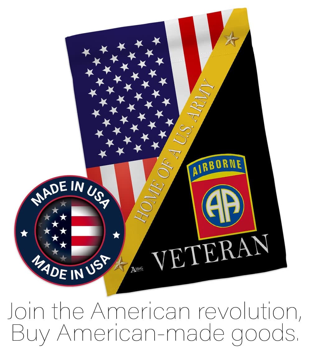 Home of 82nd Airborne Garden Flag - Set with Stand Armed Forces Army Rangers Uni - Thumbnail 5