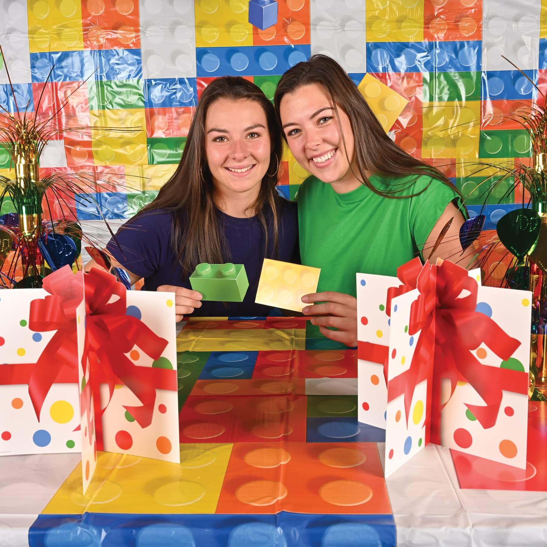 Beistle 2-Pack Building Blocks Tablecovers, Plastic Building Block Table Cloth, - Thumbnail 4