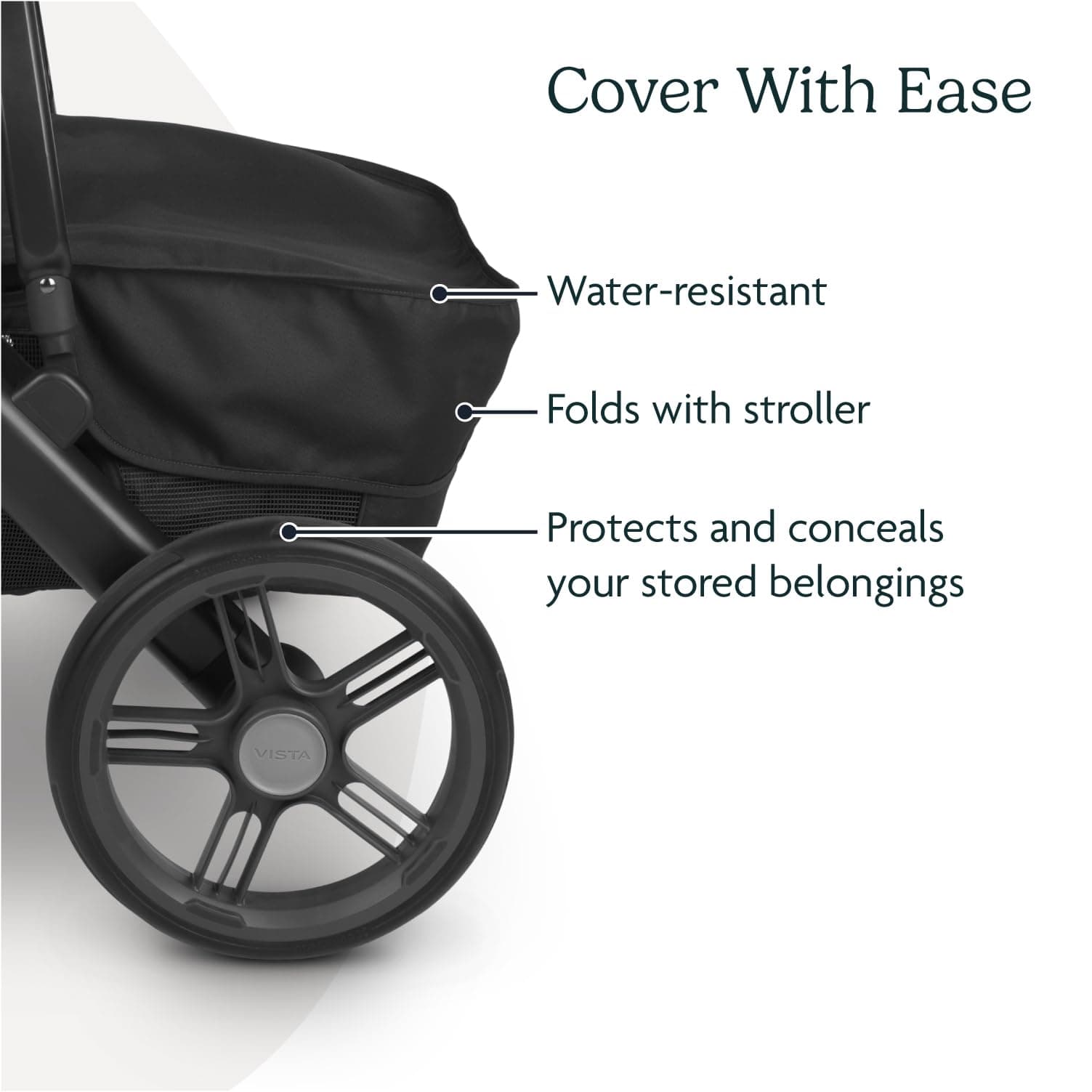 UPPAbaby Basket Cover for Vista V2 and Vista V3 Strollers - Protects and Conceal - Thumbnail 3