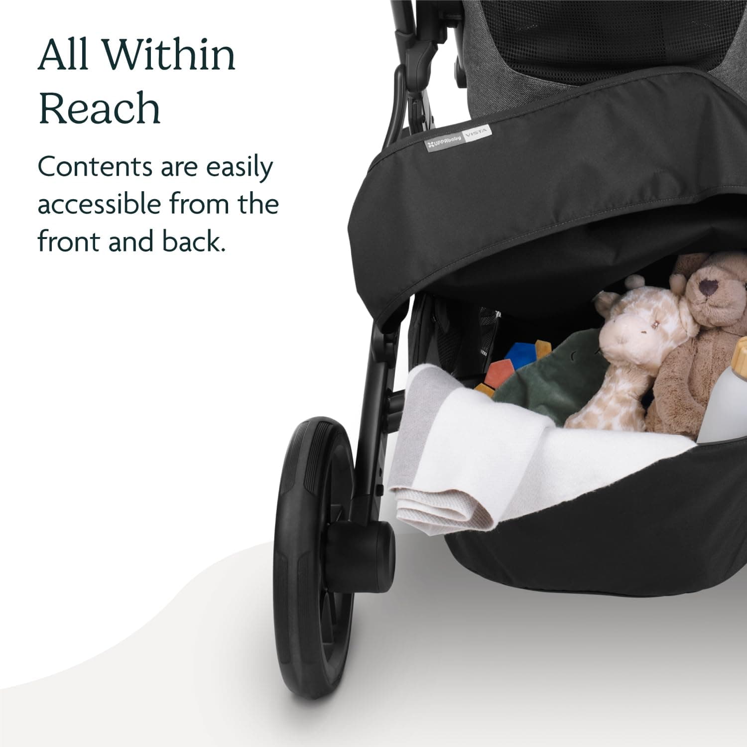 UPPAbaby Basket Cover for Vista V2 and Vista V3 Strollers - Protects and Conceal - Thumbnail 4