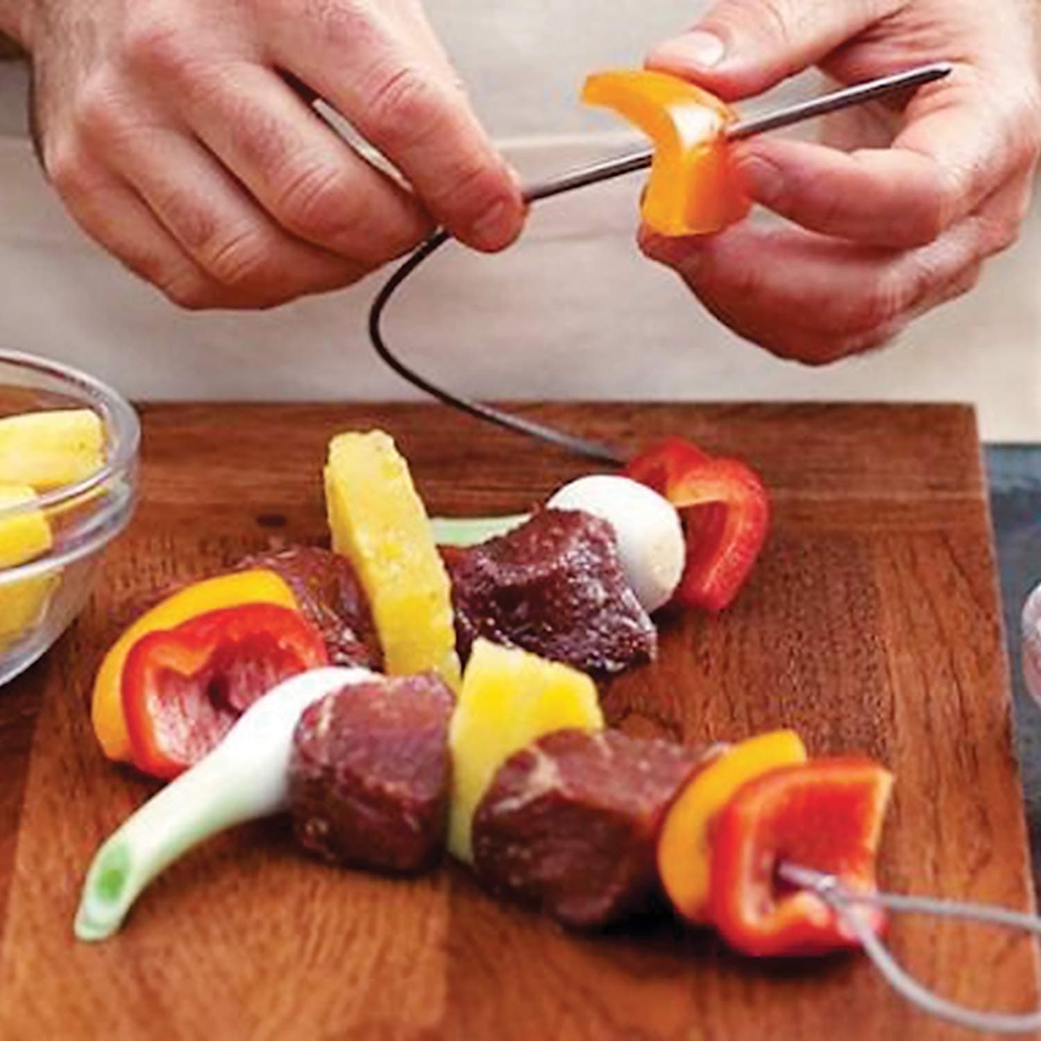 Norpro Stainless Steel Flexible Skewers, Set of 4, - Thumbnail 3