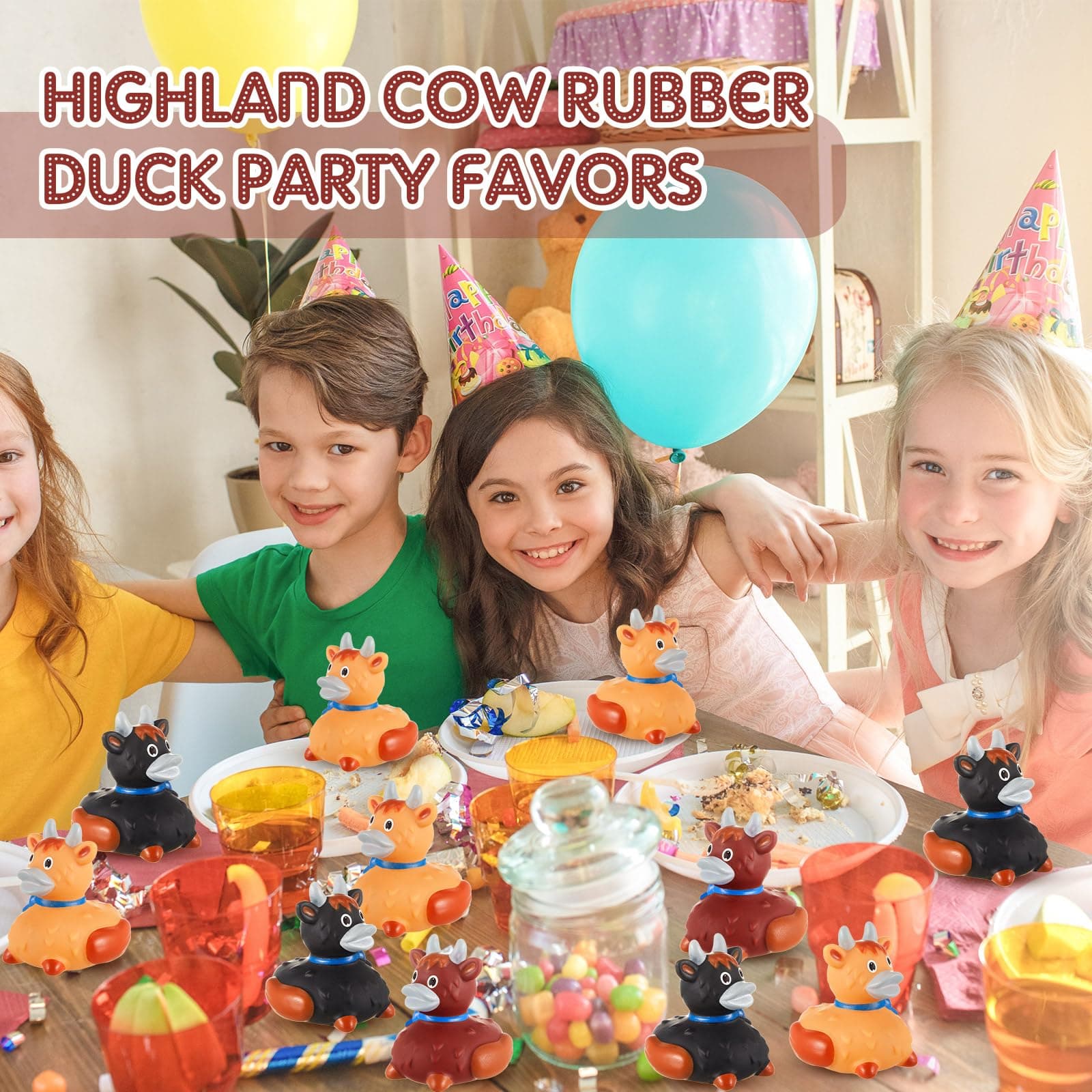 Deekin Rubber Ducks 2 Inch Animal Party Favors Small Rubber Ducks for Cruise Shi - Thumbnail 6