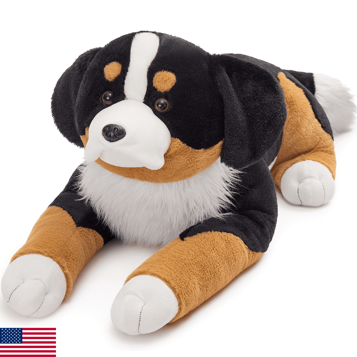 MaoGoLan Giant Bernese Mountain Dog Plush Toy 39.3" Large Soft Stuffed Animal Ki - Image 1