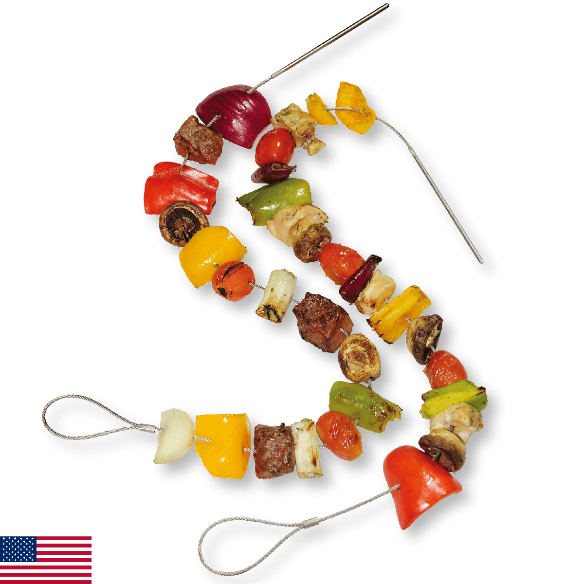 Norpro Stainless Steel Flexible Skewers, Set of 4, - Image 1