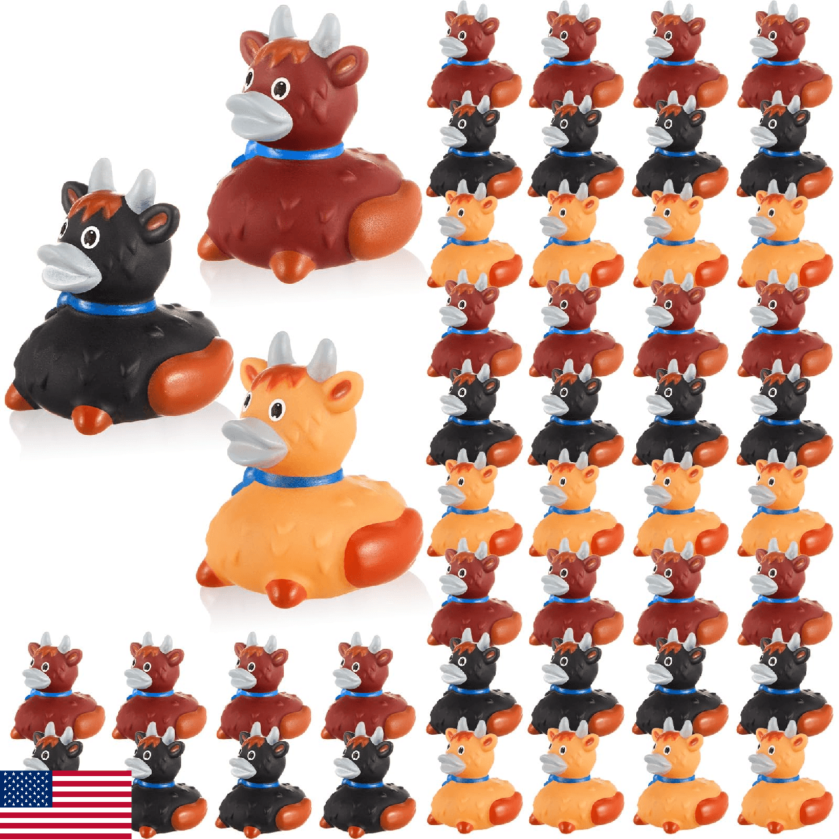 Deekin Rubber Ducks 2 Inch Animal Party Favors Small Rubber Ducks for Cruise Shi - Image 1