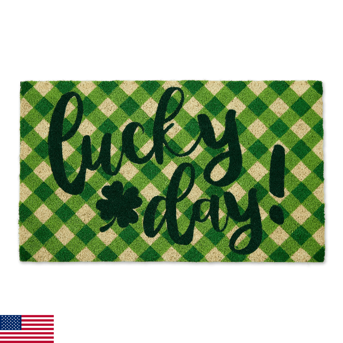 DII Indoor/Outdoor Natural Coir Fiber Spring/Summer Doormat, 17x29, Lucky Day - Image 1
