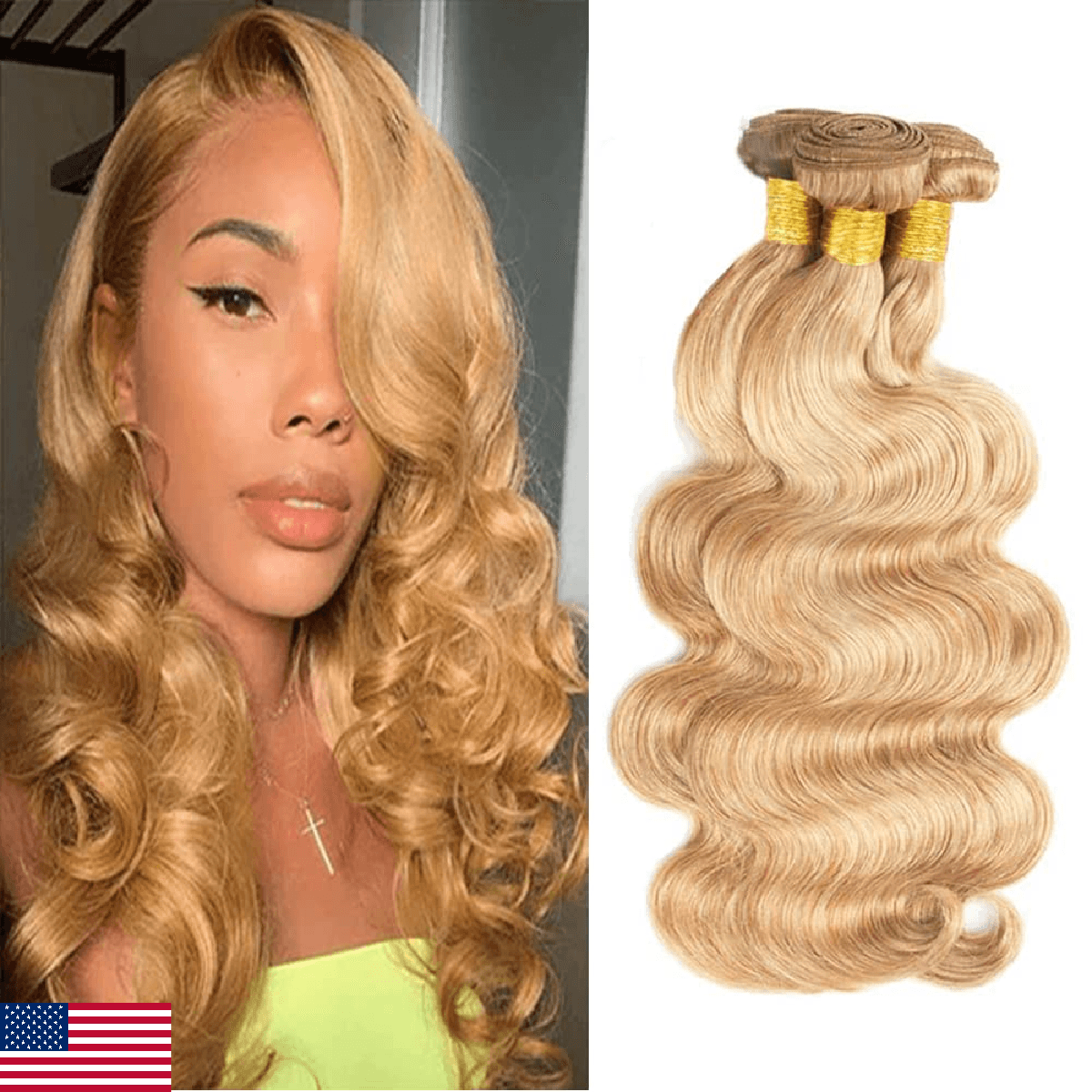 Highlight P27613 Body Wave Bundles Human Hair Double Weft Brazilian Hair Extensi - Image 1