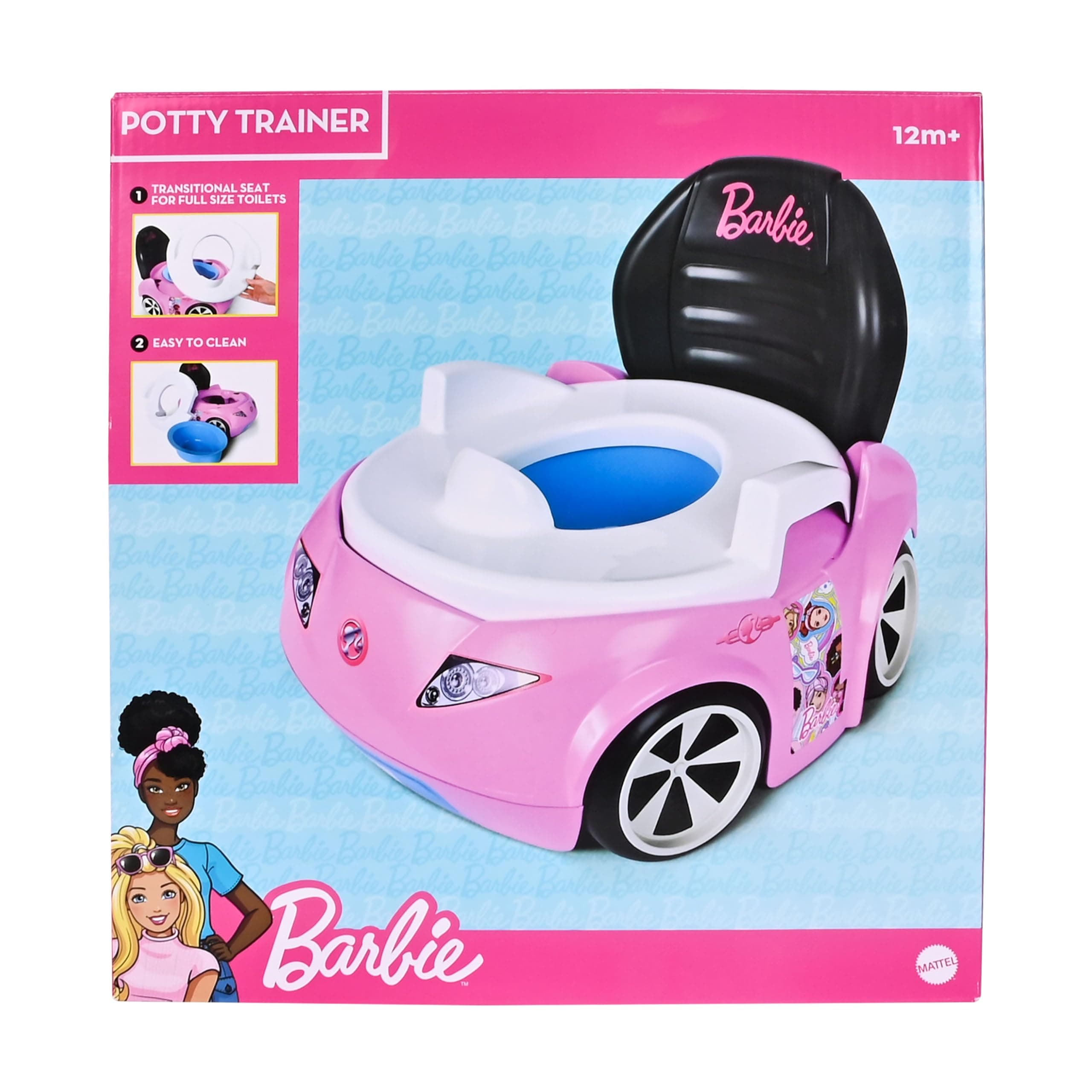 Barbie™ Convertible Car Potty Training Toilet, Includes Detachable Toddler Toile - Thumbnail 8