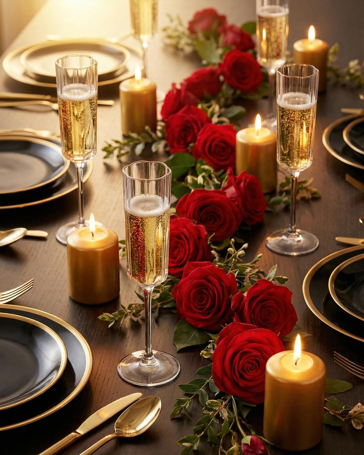 Ciaell 24 Pack Plastic Champagne Flutes - 6 Oz Flower Wavy Champagne Plastic Gla - Thumbnail 7