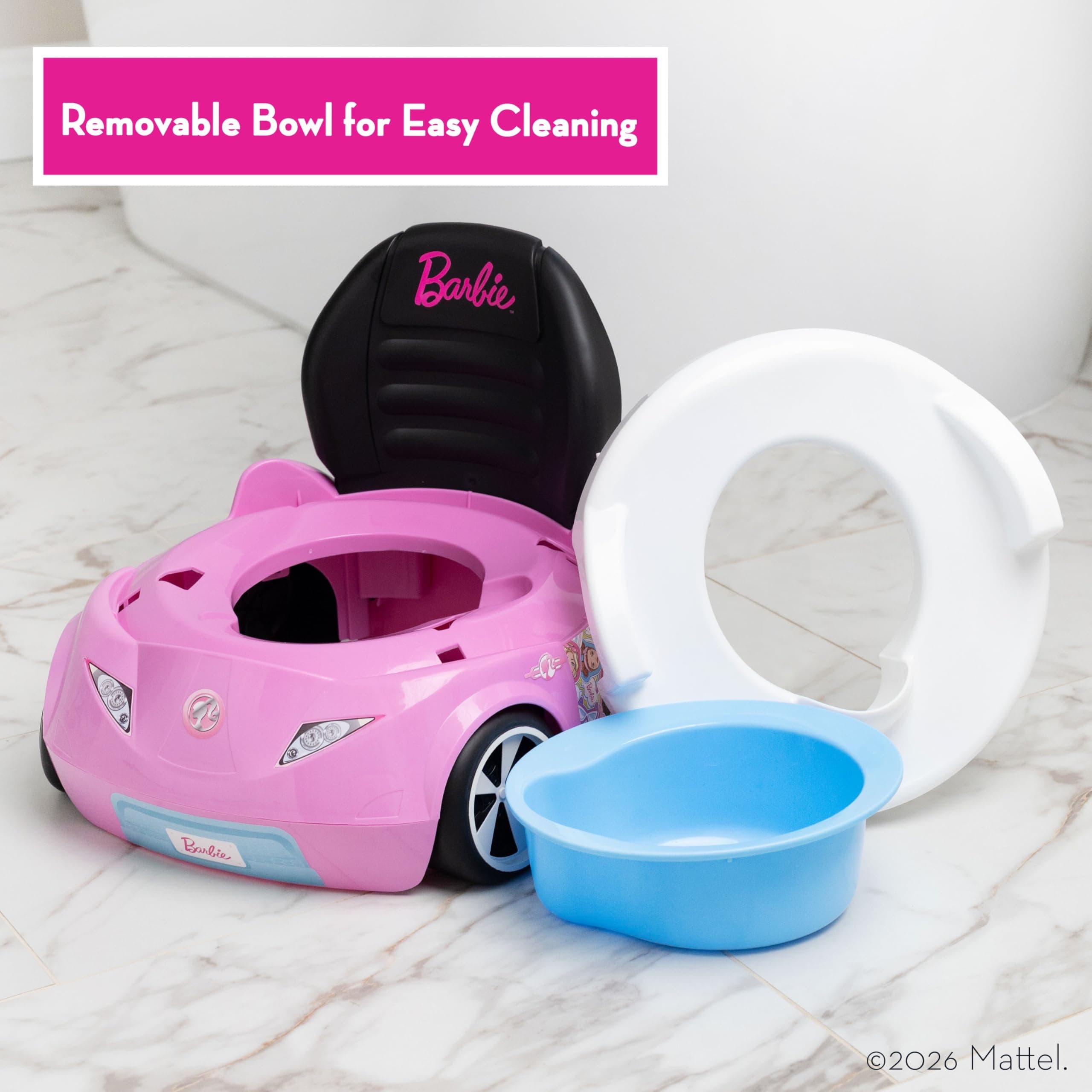 Barbie™ Convertible Car Potty Training Toilet, Includes Detachable Toddler Toile - Thumbnail 5