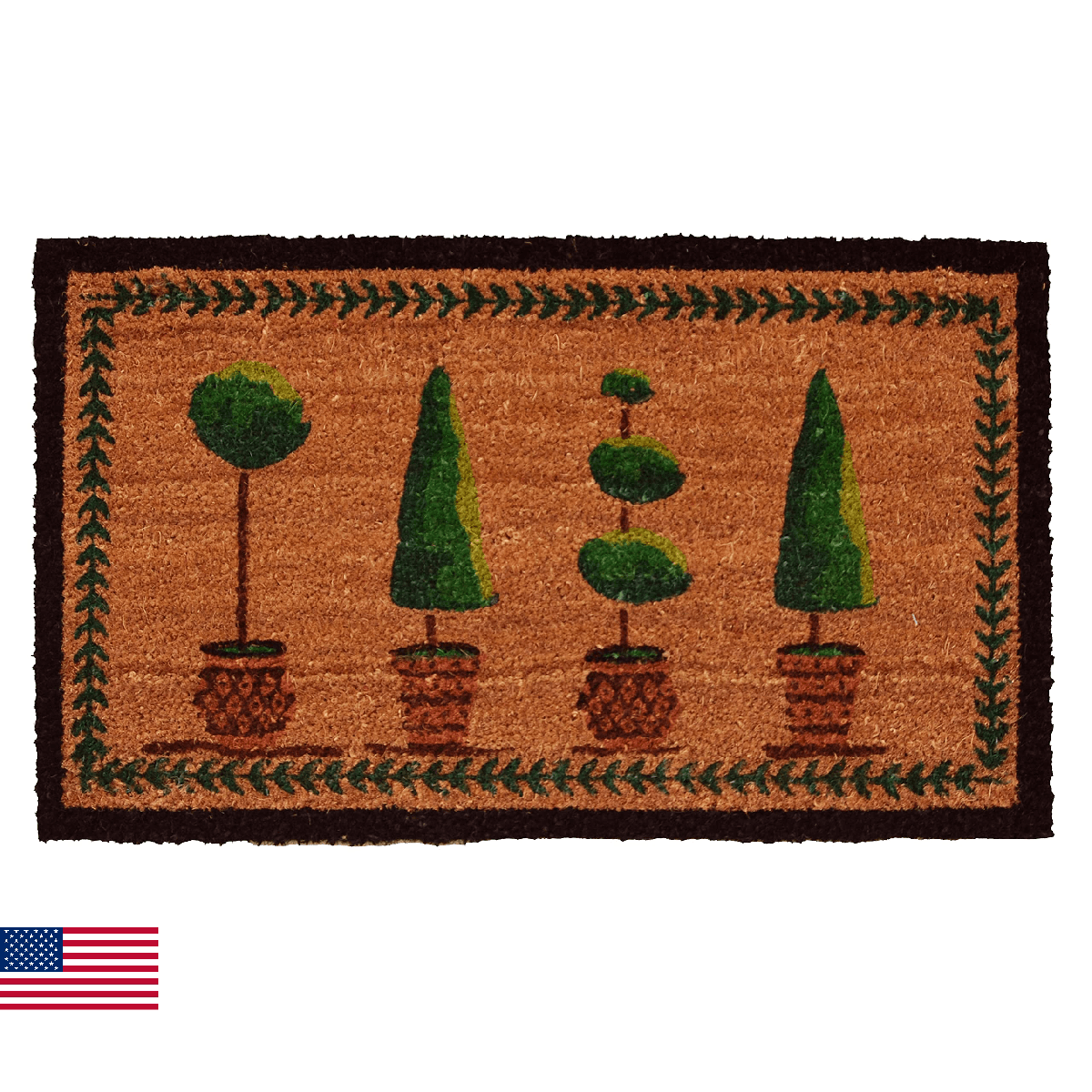 Home and More Calloway Mills 120742436 Topiary Doormat, 24"x36", Multicolor - Image 1