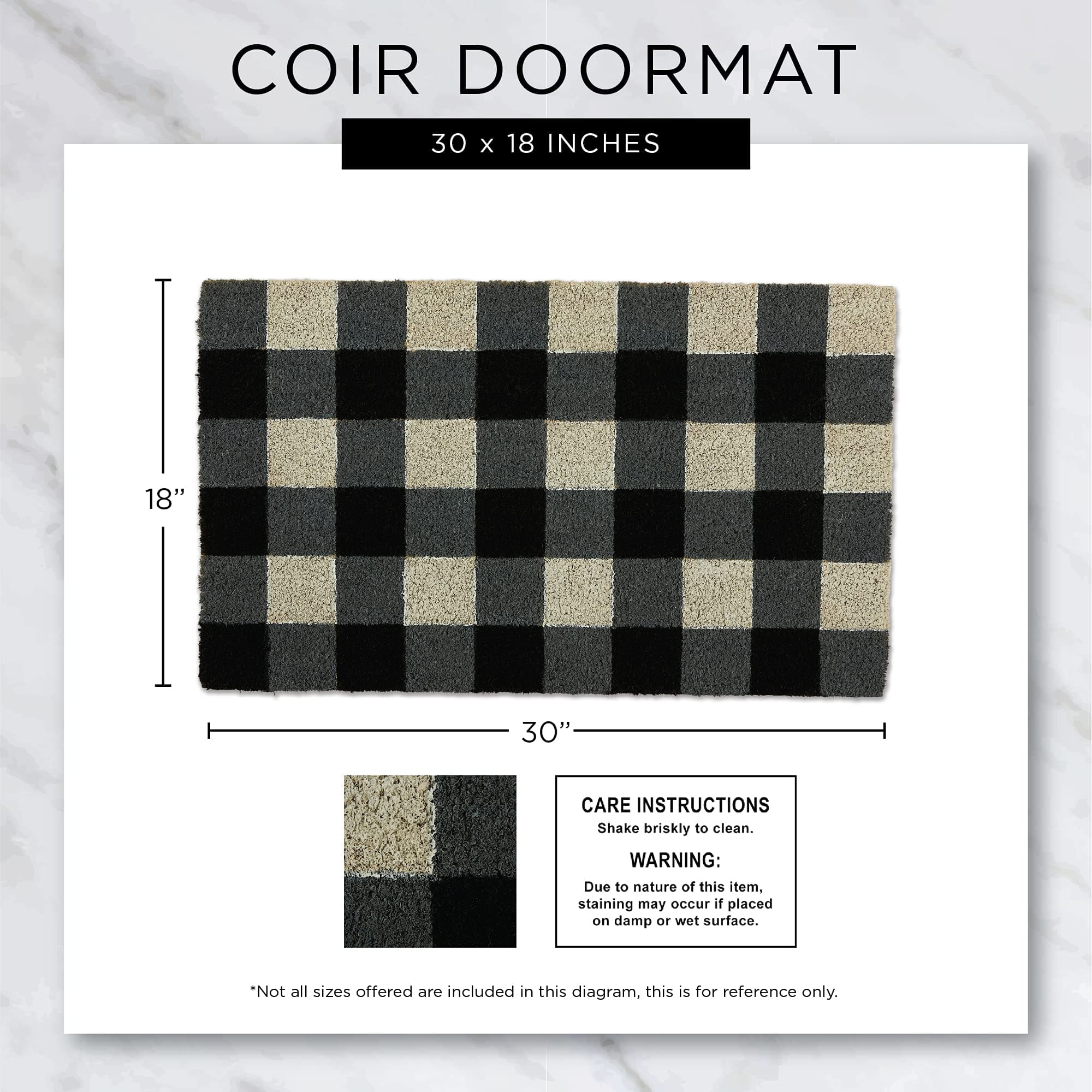 DII Colorful Design Natural Coir Doormat, 18x30, Leopard Spots - Thumbnail 3