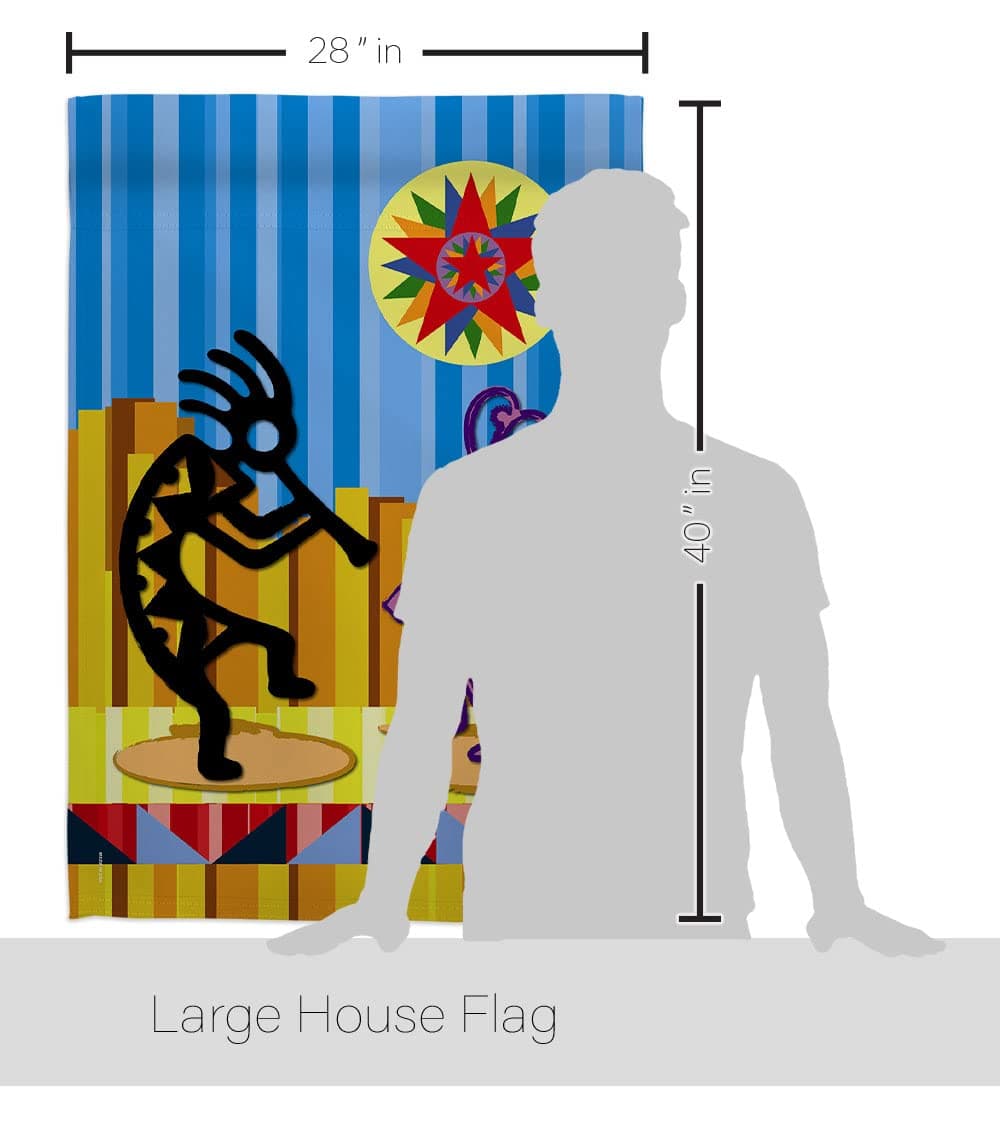 Breeze Decor SW-H-115079-IP Kokopelli Dream Decorative Vertical House Flag, 28" - Thumbnail 2