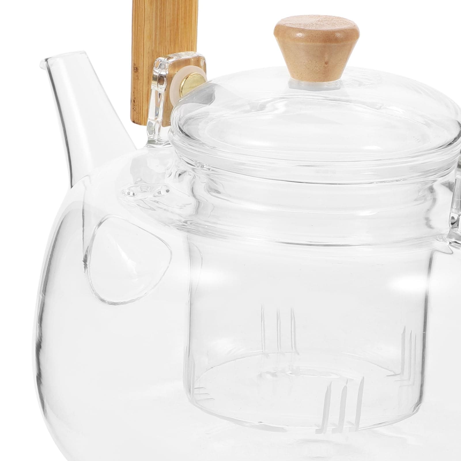 Glass Teapot with Infuser, 34oz Stovetop Safe, Loose Leaf Borosilicate Tea Kettl - Thumbnail 7
